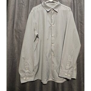 Perry Ellis Button Down Shirt Clover Print Long Sleeve Casual Mens Size‎ XXL